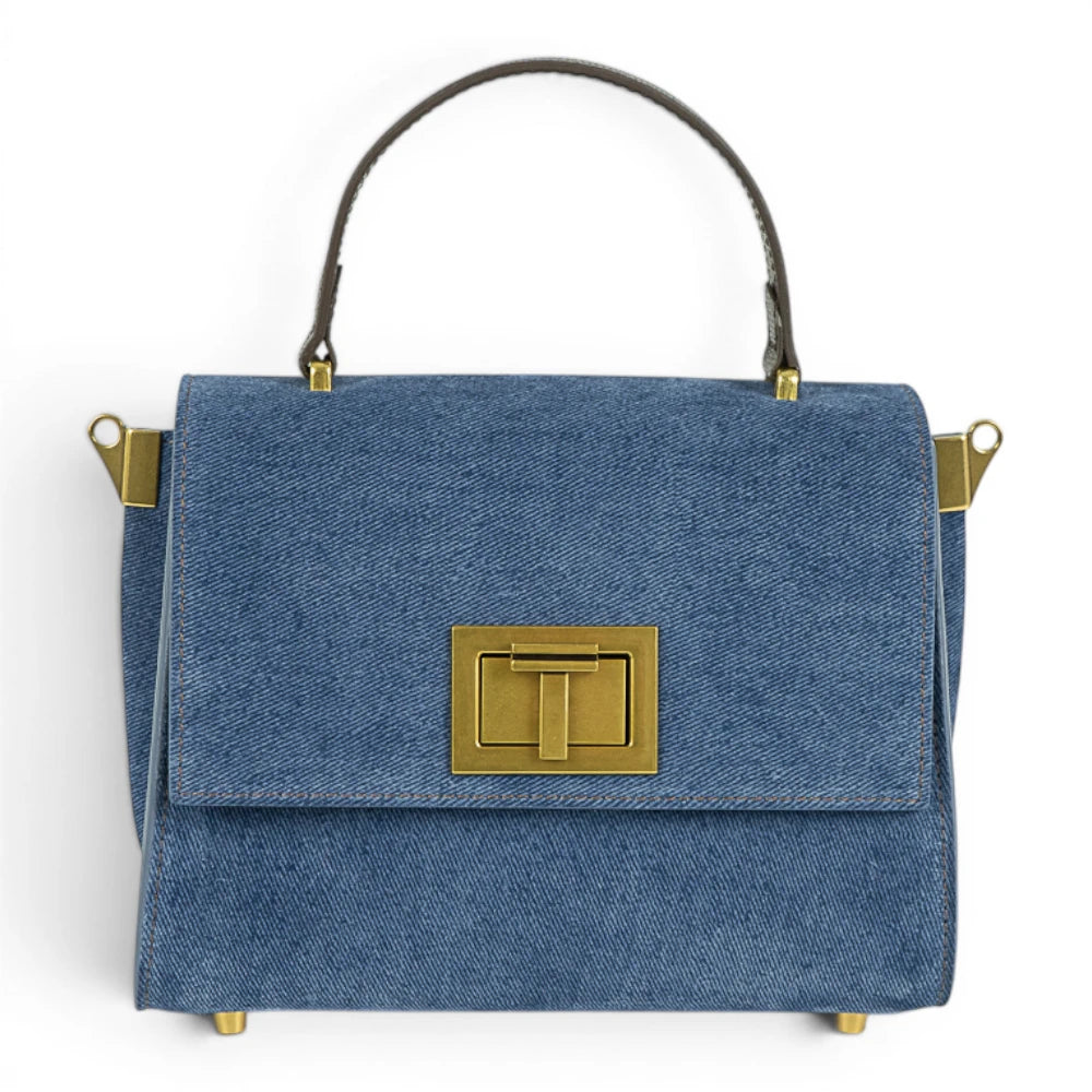 Geanta din piele naturala Suede BLUG Ming MINI POLINE editie limitata