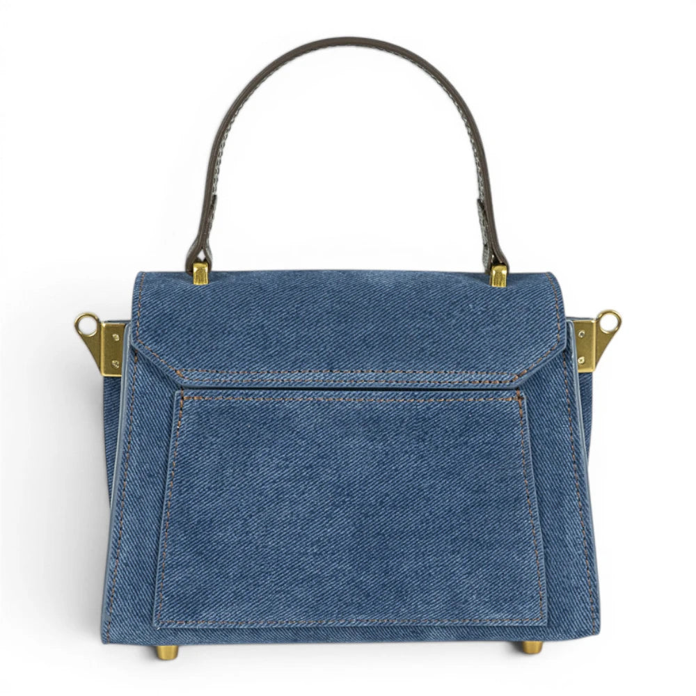 Geanta din piele naturala suede BLUG Ming  MICRO POLINE