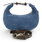 Geanta din piele naturala BLUG Ming suede Mini Moon