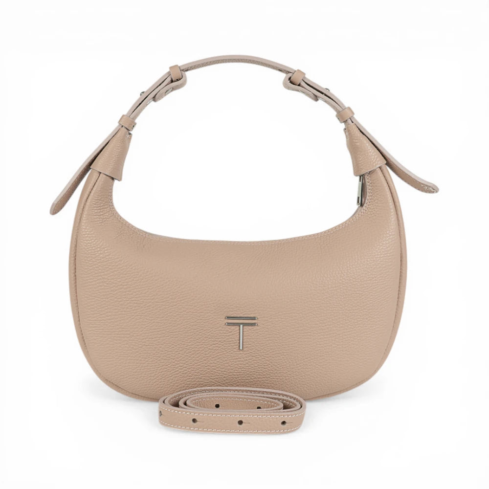 Geanta din piele naturala Nude rose Moon Medium