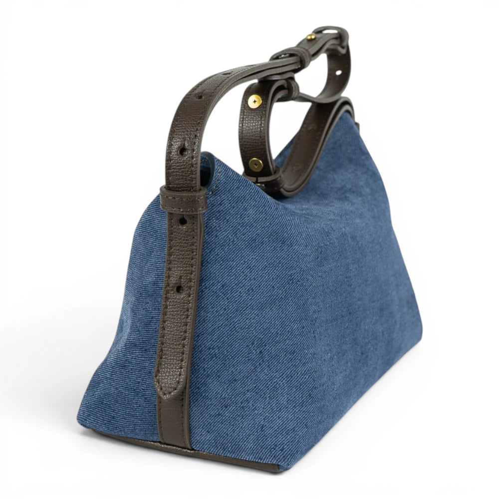 Geanta din piele naturala SUEDE BLUG  suede  London -Editie SPECIALA