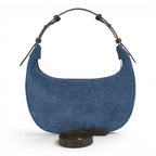 Geanta din piele naturala BLUG Ming Suede Moon Medium