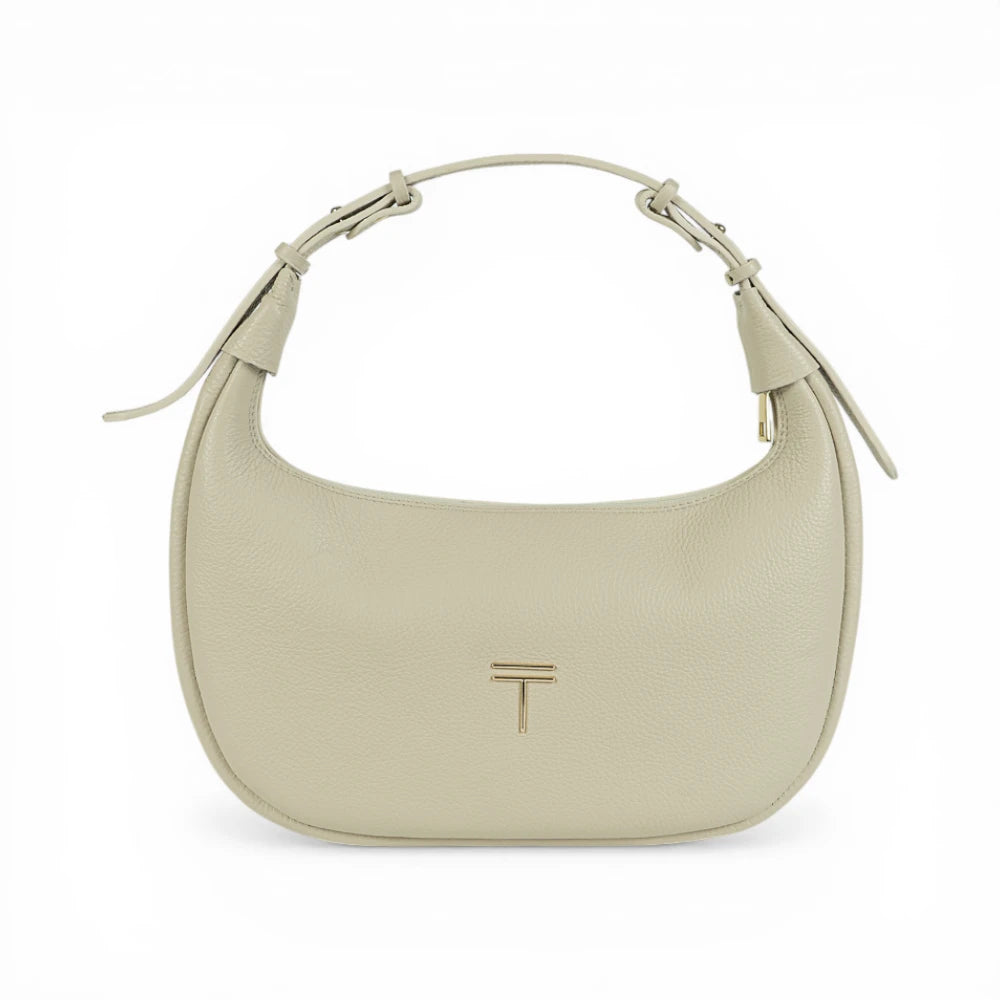 Geanta din piele naturala Crem Moon Medium Imagine principală a produsului