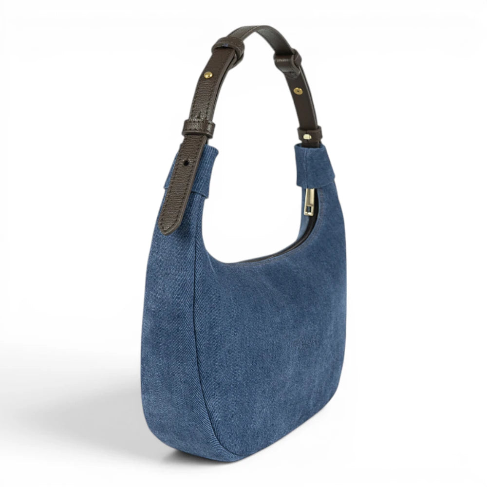 Geanta din piele naturala BLUG Ming Suede Moon Medium