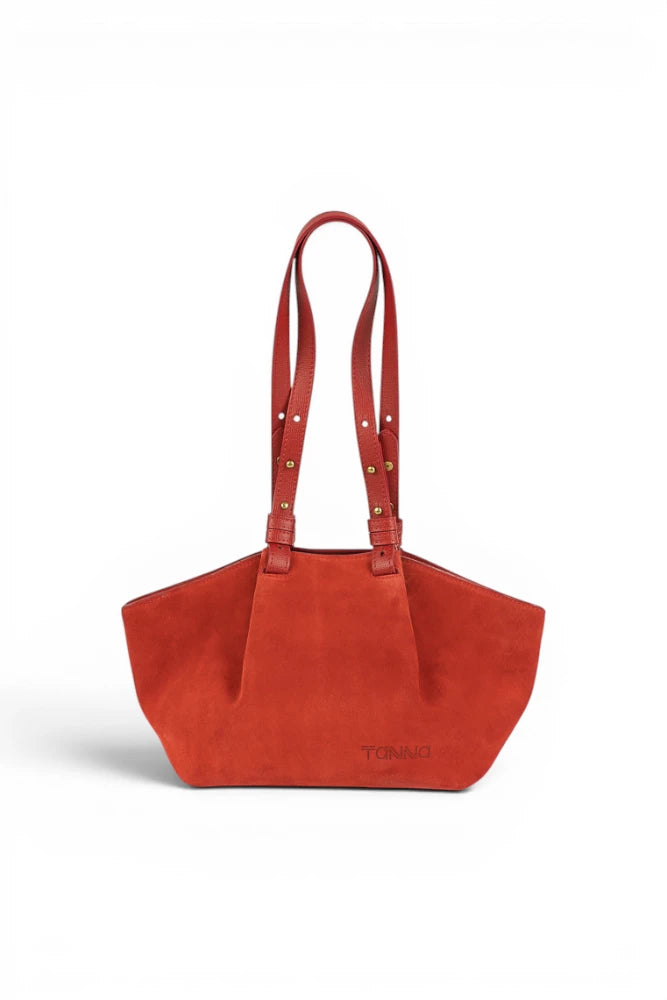 Geanta din piele naturala Suede Rosu ESTELLE Mini -Editie speciala Imagine principală a produsului