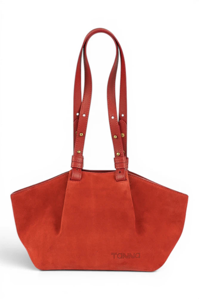 Geanta din piele naturala Suede Rosu ESTELLE Mini -Editie speciala Imagine secundară a produsului