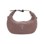 Geanta  din piele naturala Roz royal suede Mini Moon