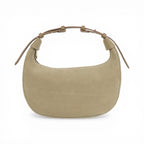 Geanta din piele naturala Cappuccino Suede Moon Medium