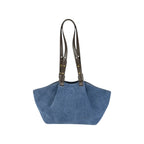 Geanta din piele naturala Suede Blug Santorini ESTELLE Mini