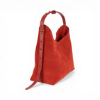 Geanta din piele naturala Rosu suede Thianna