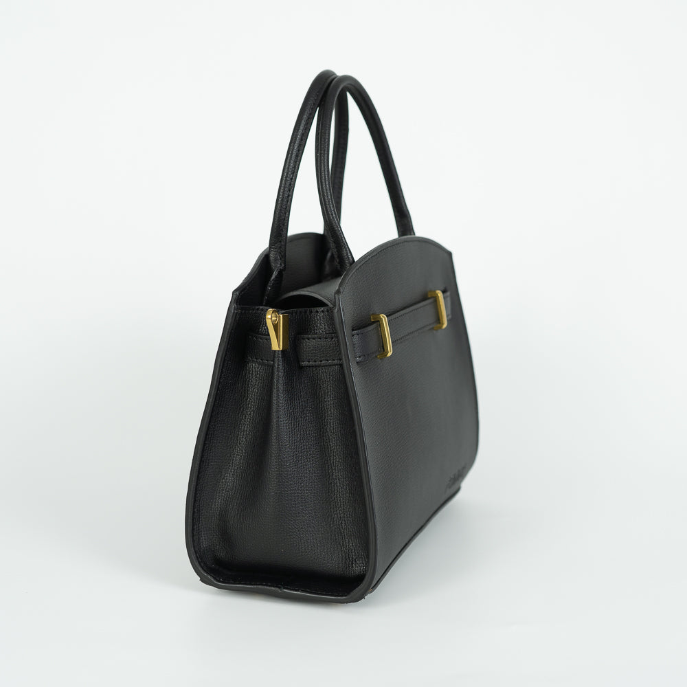 Geanta din piele naturala Black Delle Mini