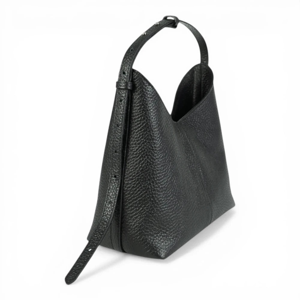 Geanta din piele naturala Black Thianna