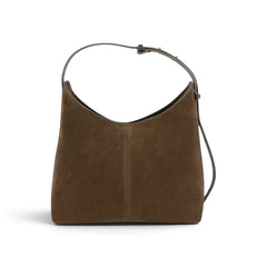 Geanta din piele naturala Chocolate suede Thianna