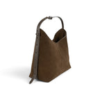 Geanta din piele naturala Chocolate suede Thianna