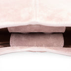 Geanta  din piele naturala intoarsa/suede Royal Pink  Medium Boucle