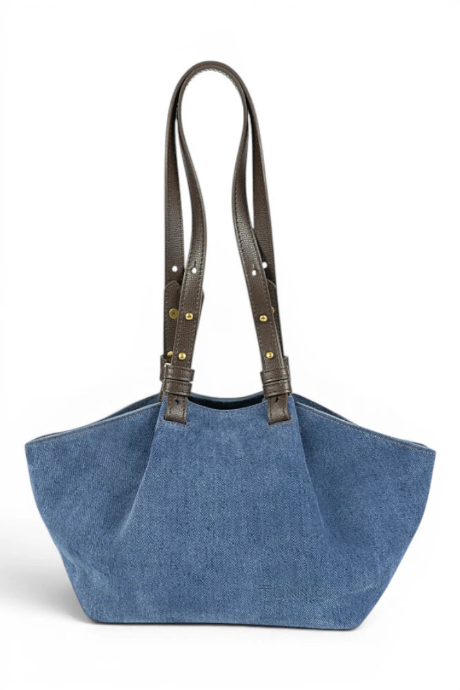 Geanta din piele naturala Suede Blug Santorini ESTELLE Mini