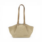 Geanta din piele naturala Suede Cappuccino ESTELLE Mini