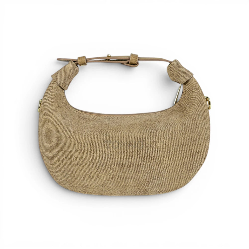 Geanta din piele naturala Blug Cappuccino suede Mini Moon