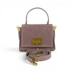 Geanta din piele naturala Royal pink Suede MICRO POLINE