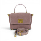 Geanta din piele naturala Royal pink Suede MINI POLINE