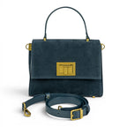Geanta din piele naturala BLUG Denim suede MINI POLINE editie limitata
