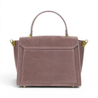 Geanta din piele naturala Royal pink Suede MINI POLINE
