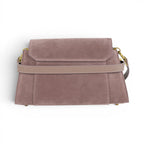 Geanta din piele naturala suede Royal Pink Bella