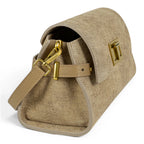 Geanta din piele naturala suede BLUG Cappuccino Bella