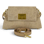 Geanta din piele naturala suede BLUG Cappuccino Bella