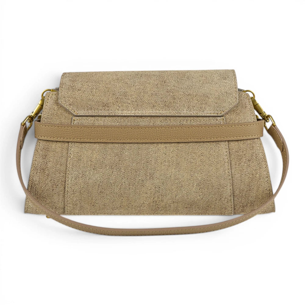 Geanta din piele naturala suede BLUG Cappuccino Bella