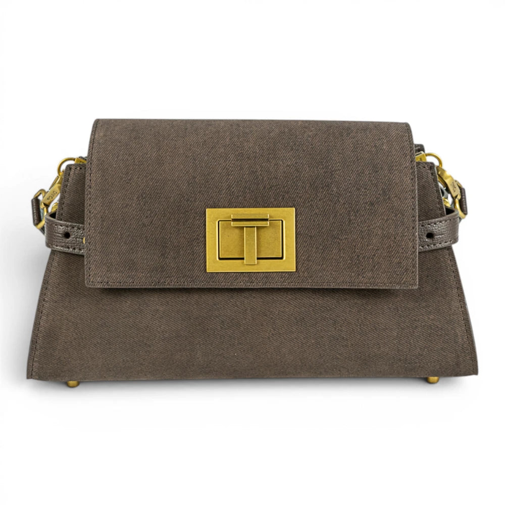 Geanta din piele naturala suede BLUG Praline Bella