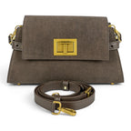 Geanta din piele naturala suede BLUG Praline Bella