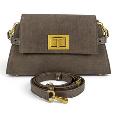 Geanta din piele naturala suede BLUG Praline Bella