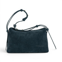 Geanta din piele naturala BLUG Denim  suede  London