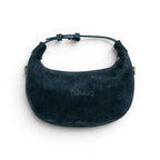 Geanta din piele naturala Blug Denim suede Mini Moon
