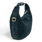 Geanta din piele naturala Blug Denim suede Mini Moon