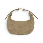 Geanta din piele naturala Cappuccino Blug Suede Moon Medium