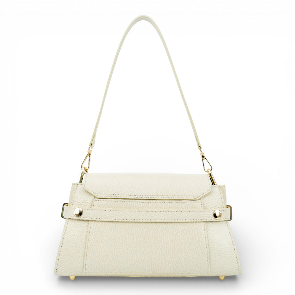 Geanta din piele naturala Crem Bella