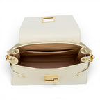 Geanta din piele naturala Crem Bella