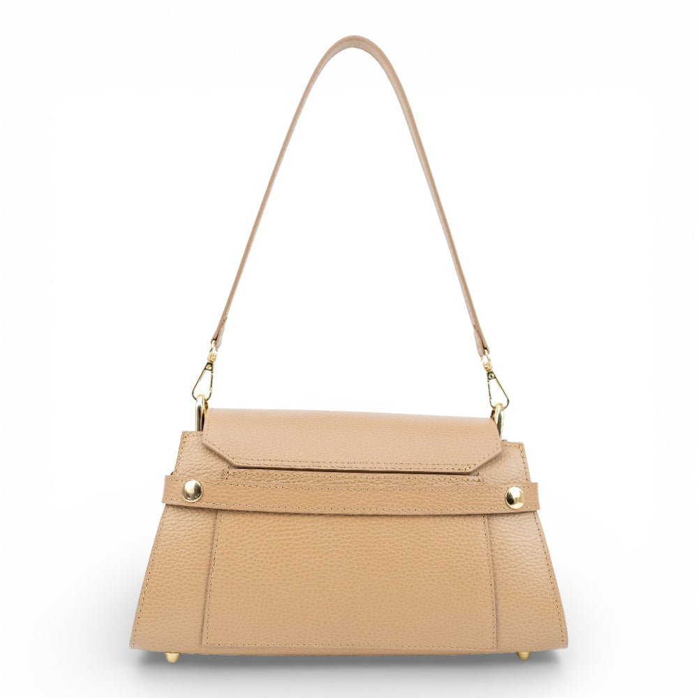 Geanta din piele naturala Mocca Mousse Bella