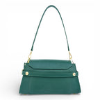 Geanta din piele naturala Verde Padure Bella