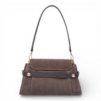 Geanta din piele naturala Espresso suede Bella