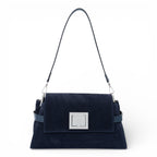 Geanta din piele naturala Bleumarin suede Bella