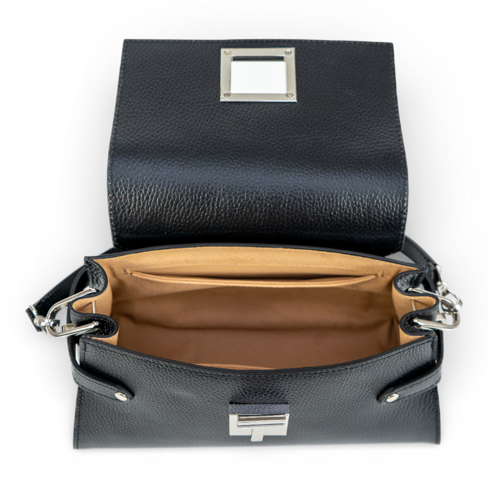 Geanta din piele naturala Negru Bella