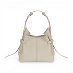 Geanta  din piele bizonata Cream rose Micro Boucle