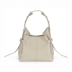 Geanta  din piele bizonata Cream rose Micro Boucle