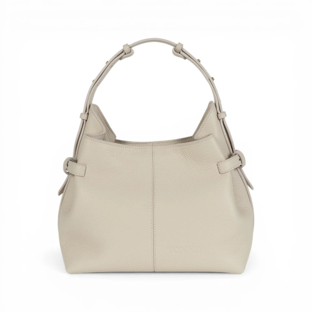 Geanta  din piele Bizonata Cream rose Medium Boucle