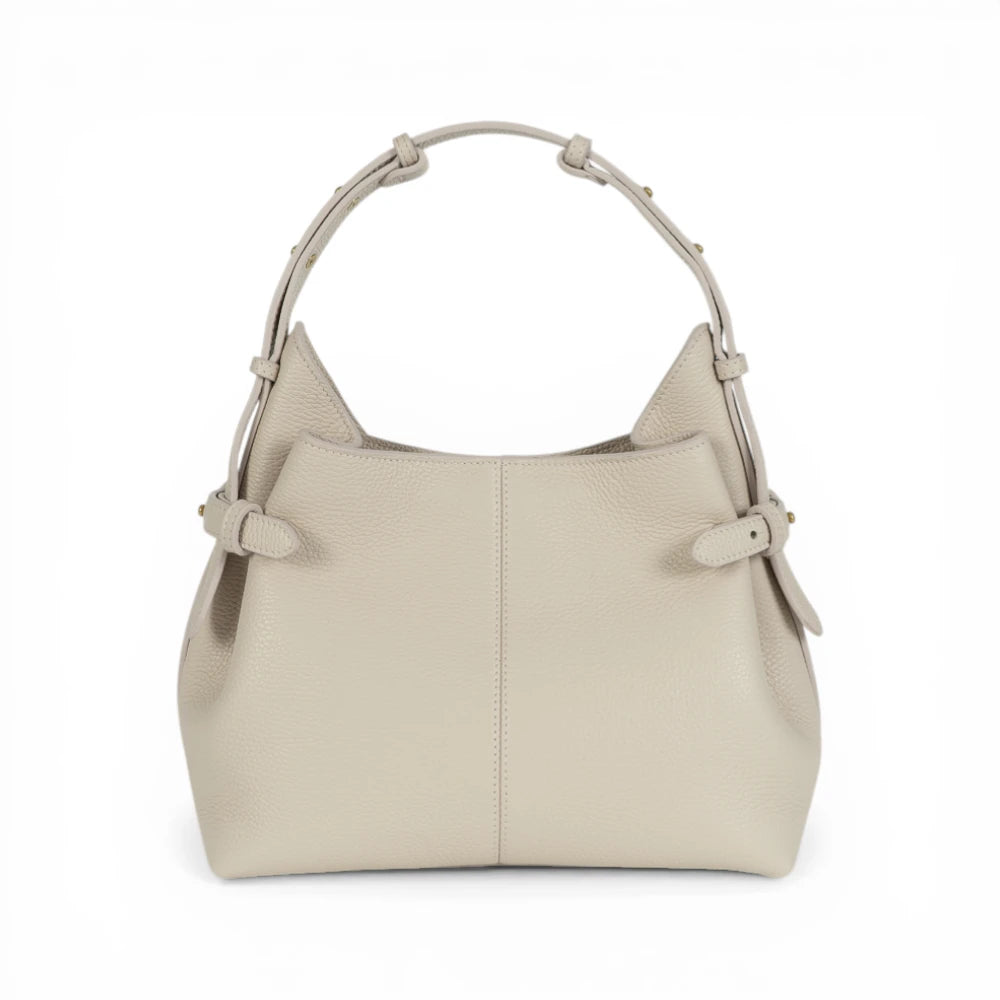 Geanta  din piele Bizonata Cream rose Medium Boucle