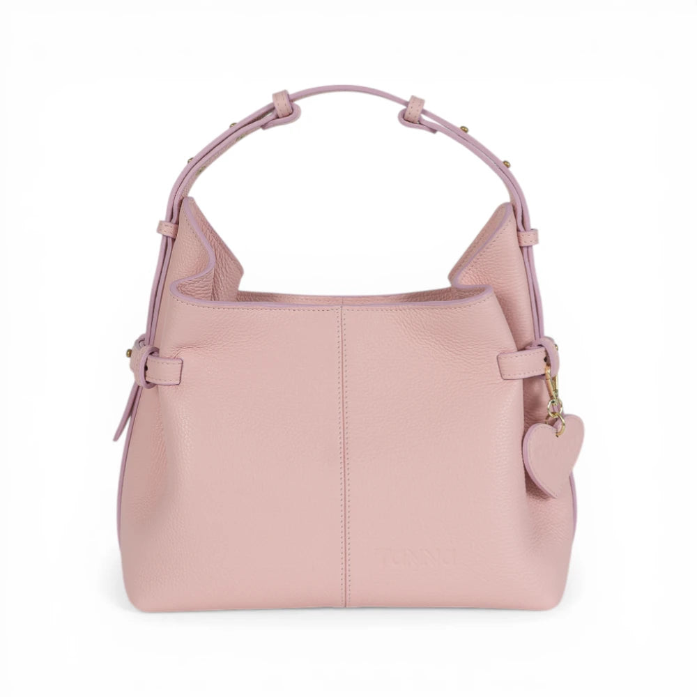 Geanta  din piele Bizonata Strawberry mousse Medium Boucle