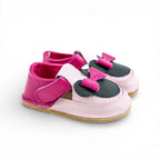 Pantofi barefoot din piele naturala Roz -fuxia Minnie